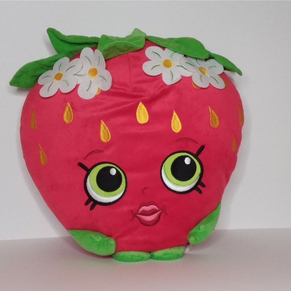Shopkins Strawberry Pillow Buddy (14"x15") - Red great used condition No tag